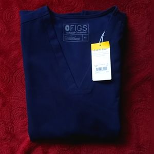 NEW Figs - XS - Navy Three-Pocket Casma Scrub Top - NEW WITH TAGS - NWT
